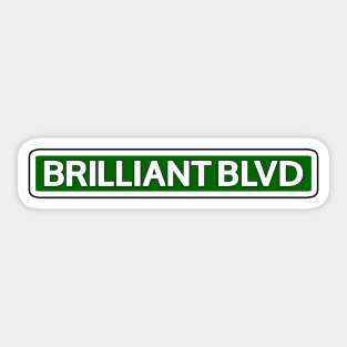 Brilliant Blvd Street Sign Sticker